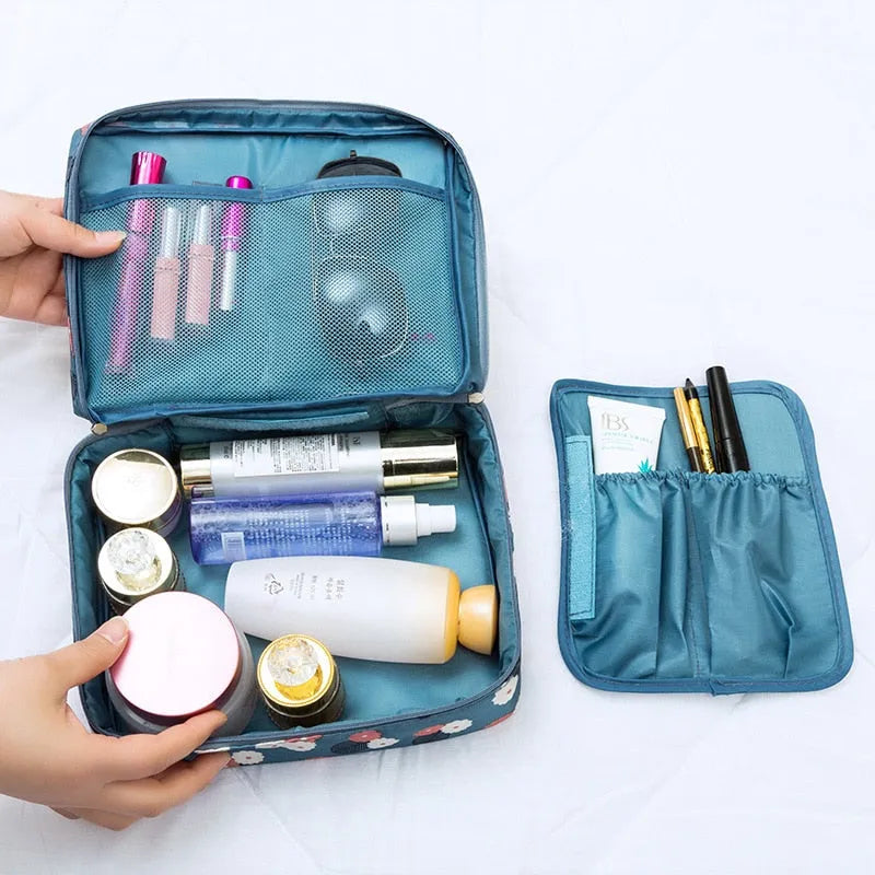 trousse de toilette voyage femme à fleur - Dasuro